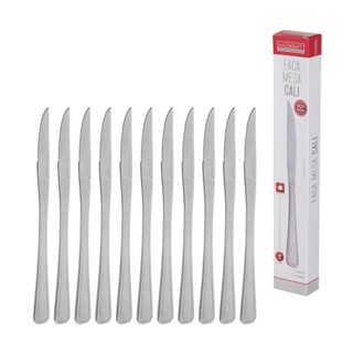 Conjunto 12 Peças Faca De Sobremesa Aço Inox Mesa Jantar Bar