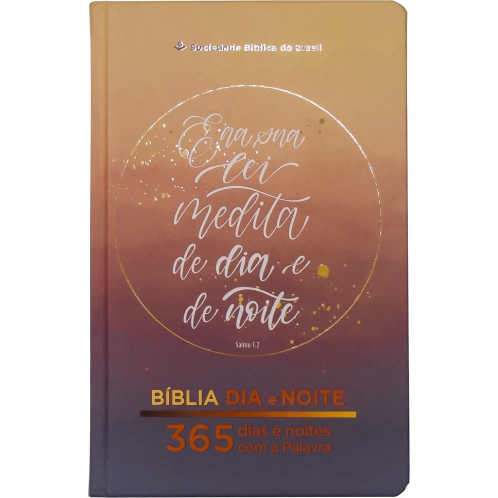 Bíblia 365 Dia e Noite | NAA | Letra Normal | Capa Dura | Lettering Sl:1:2 em Oferta na Shopee
