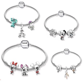 Pulseira com pingente de pulseira em prata 925 com 3 pingentes em Oferta na Shopee