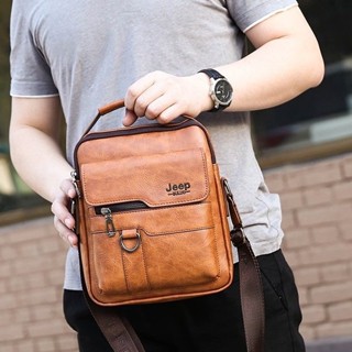 Bolsa de couro para homens com corpo cruzado ombros/Jeep Retro M4HA