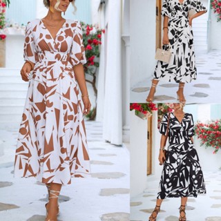 Venda Quente De Novas Roupas Femininas Na Primavera E Verão , Vestido De Manga Com Bolhas Em V