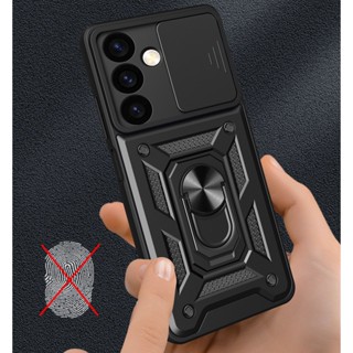 Capa Para Telefone Lenuo Thick Armor Samsung Galaxy S23 S24 Ultra S23 + Plus 5G Caixa TPU + PC Suporte Carro Com Anel Rígido À Prova De Choque Tampa Deslizante De Proteção Da Câmera