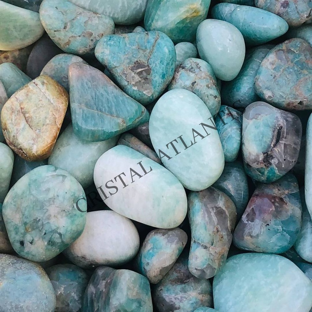 Amazonita Natural Pedra Rolada em Oferta na Shopee