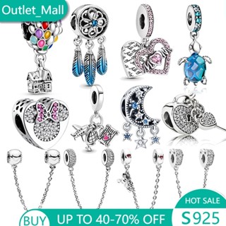 S925 Berloque Pingente Charmes Baratijas Charms Encantos De Prata 925 Para Pan Pulseira Braceletes Cadeia De Segurança Jóias De Bricolagem