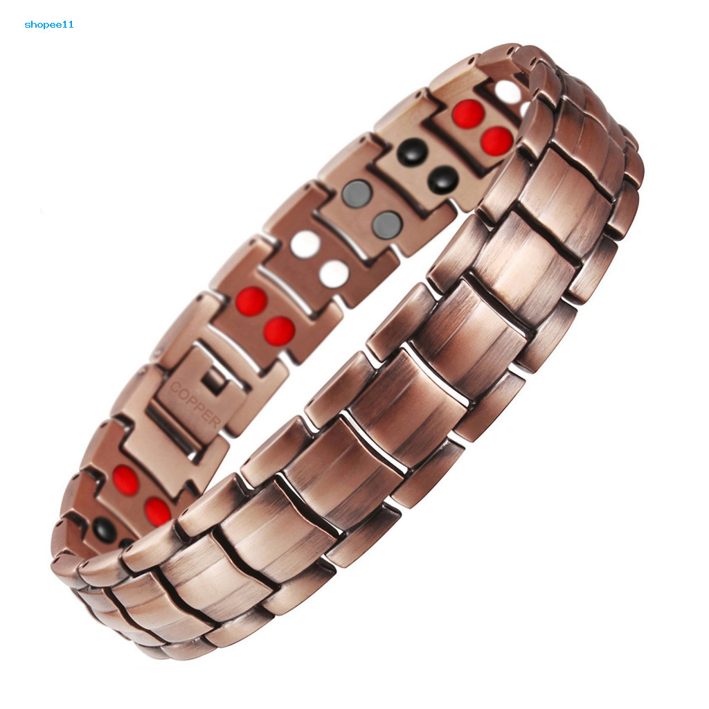 JO Men Bracelet Pulseira Magnética De Cobre Puro E Durável De Terapia Suave Para O Uso Diário
