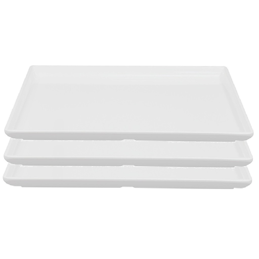 Kit 3 Bandejas Prato Melamina Premium Travessa Para Servir