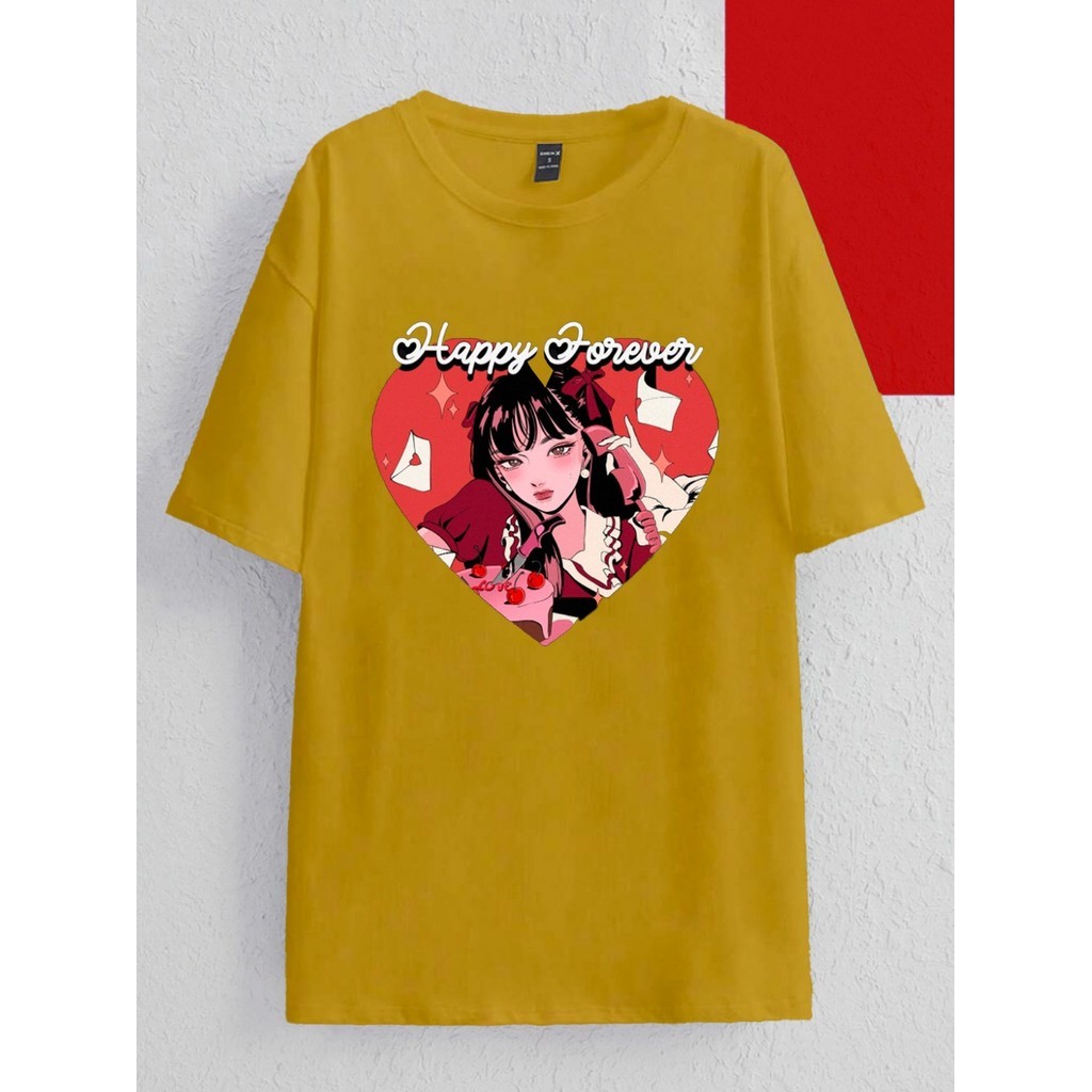 Camisa Aesthetic Amarelo Bolo Laço Amor Coração Personalizada Blusa Oversized Academia Life Style