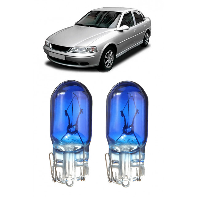 Par Lampada Pingo T10 Super Branca Vectra Farol Teto Placa 5w