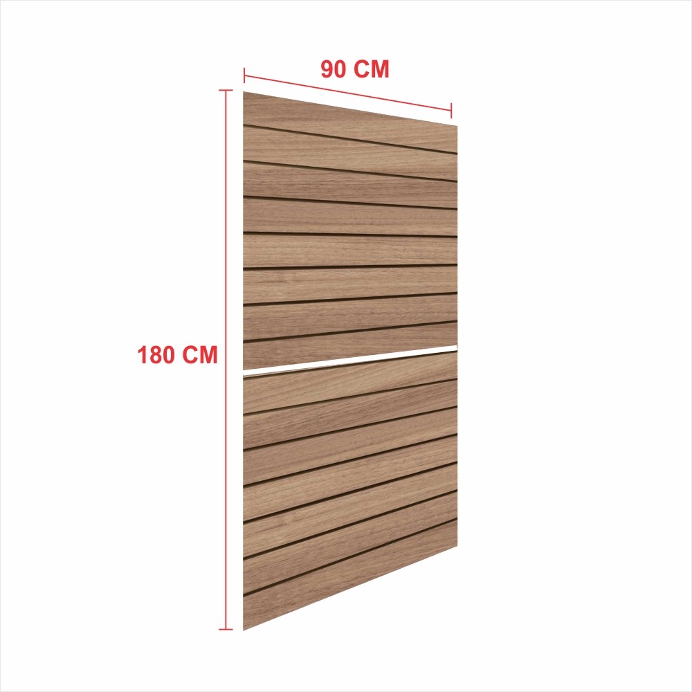 Painel canaletado 180x90 Amadeirado kit placa mdf loja canaletado canelado