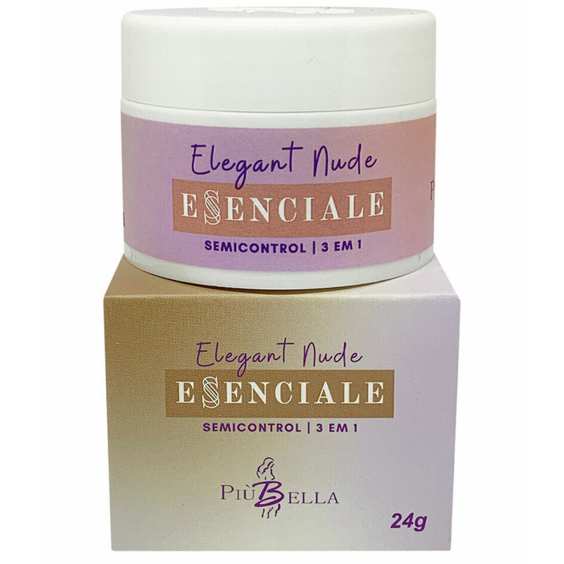 Gel Piu Bella Esenciale Elegante Nude 24 gr Unhas Decoradas em Oferta na Shopee