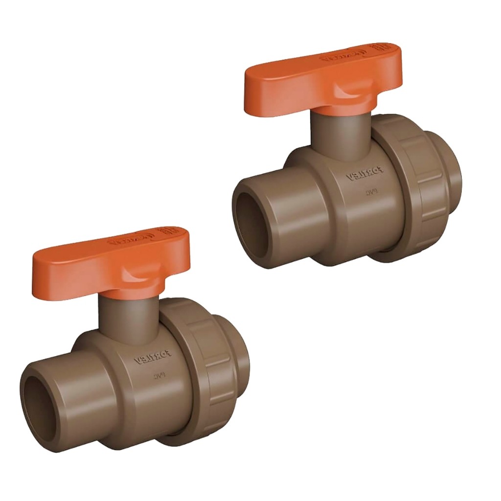 Pacote 2 unid Registro Esfera Soldável União 50mm Fortlev em Oferta na Shopee