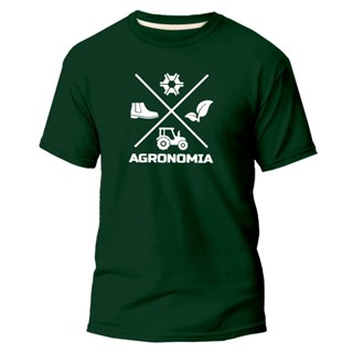 Camisetas Unissex Estampada Premium Algodão Faculdade Agronomia em Oferta na Shopee