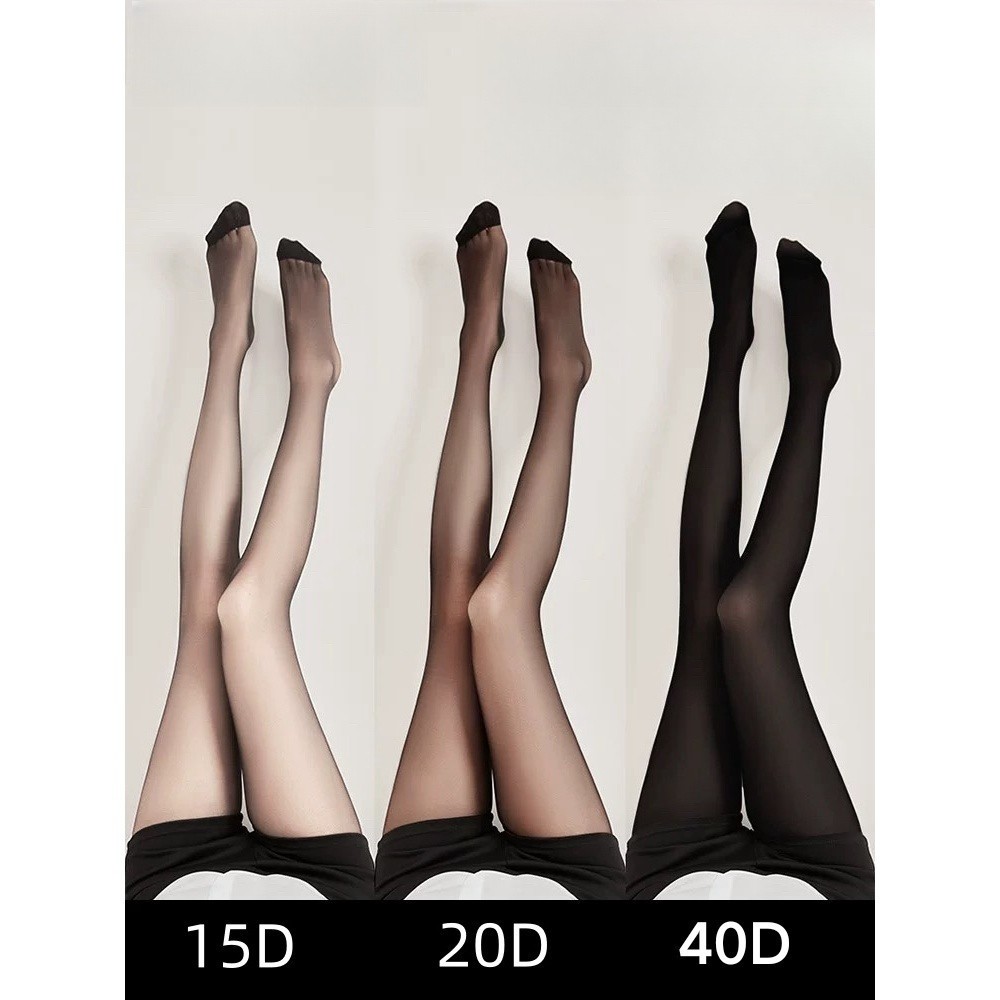 FIO 15/20/40 linha clássico fino meia-calça efeito transparente estilo europeu elegante trabalho esportes fino poliamida
