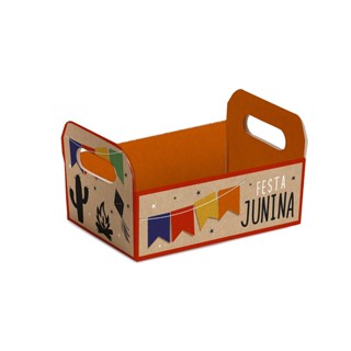 Caixote de Papel Cartão - Kraft "Festança" - 1 unidades - Cromus - Rizzo em Oferta na Shopee