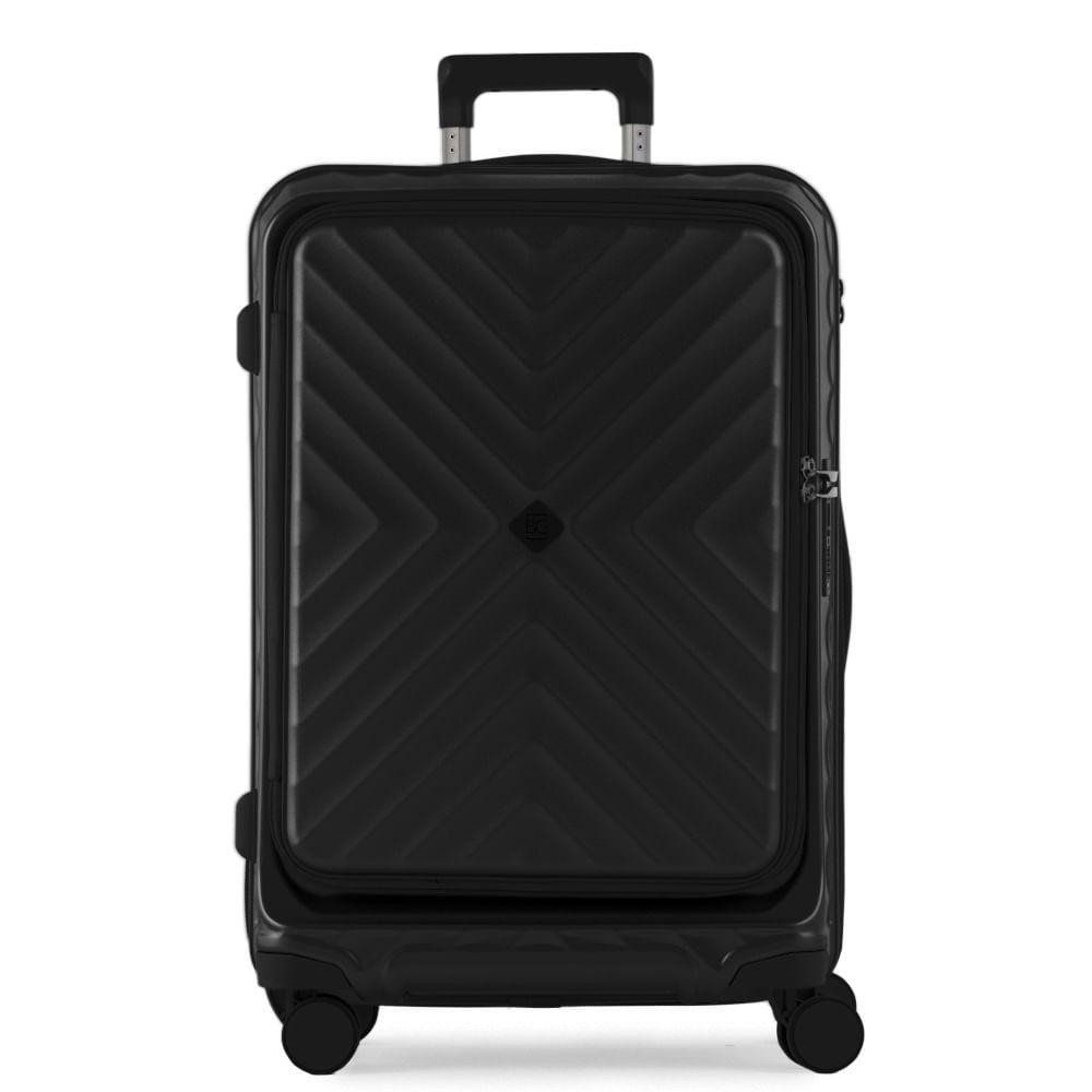 Mala Média 23 Kg Policarbonato 4 Rodas Barcelona II Preta em Oferta na Shopee