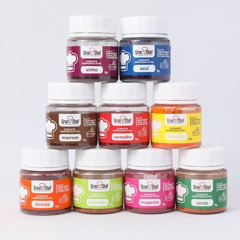 Corante em pó hidrossoluvel - 5g Granchef Rizzo Confeitaria