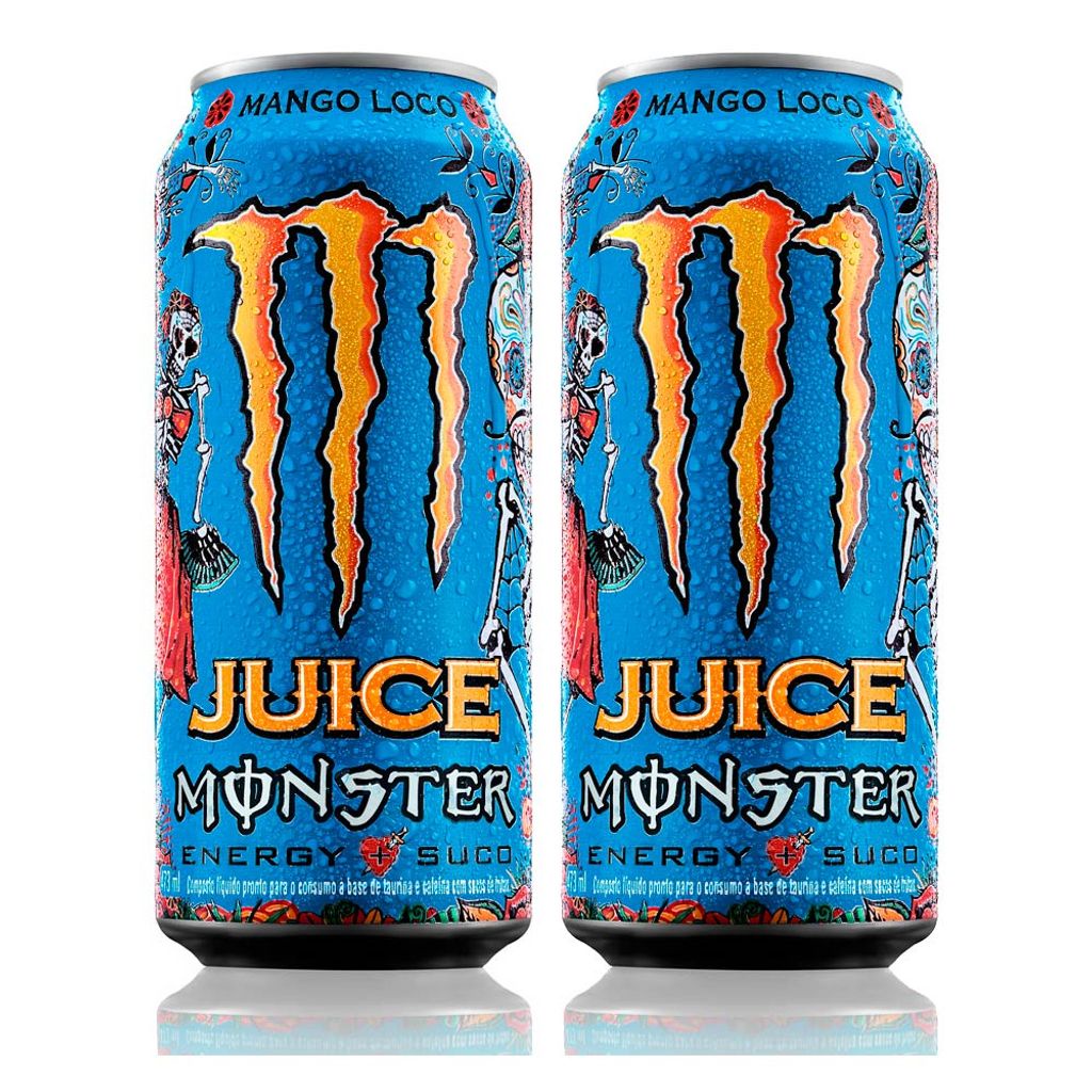 Kit 2 Energético Monster Energy Juice Mango Loco 473ml