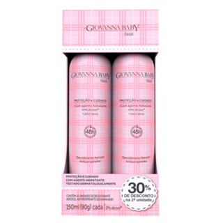 Kit Desodorante Aerosol Giovanna Baby Classic Com 2 Unidades