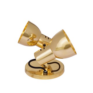 Spot bocal largo de sobrepor Auremar para 2 lâmpadas 60W dourado