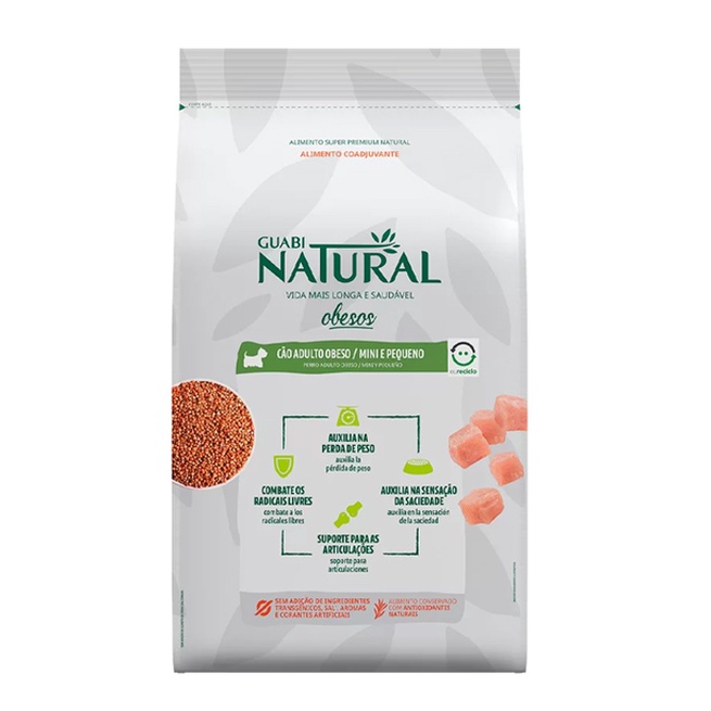 Ração Guabi Natural Cães Obesos Raças Mini e Pequenas 10,1kg em Oferta na Shopee