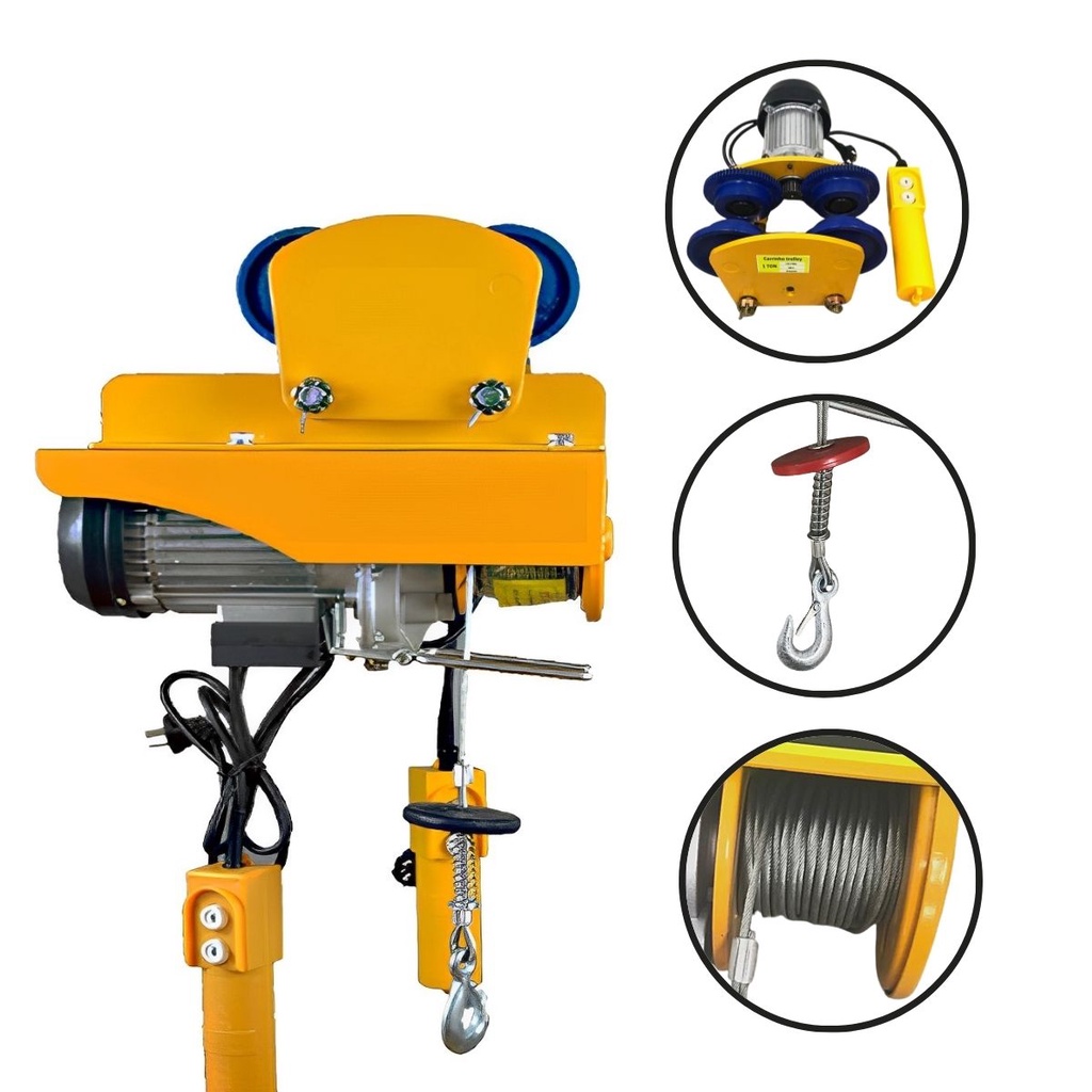 Guincho Elétrico Importway Com Trolley Carga 300/600kg 220v