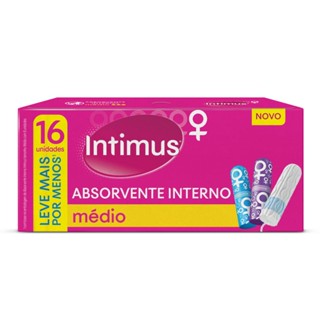 Absorvente Intimus Interno Médio Leve 16 Pague 15