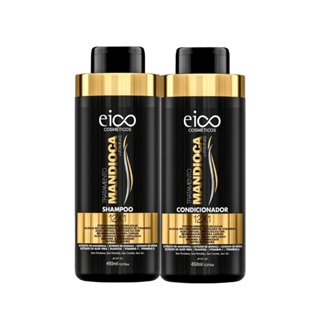 Kit Shampoo + Condicionador Eico Tratamento Mandioca 450ml em Oferta na Shopee
