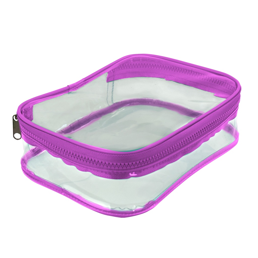 Estojo Baú GG Transparente Cristal Lilás DAC
