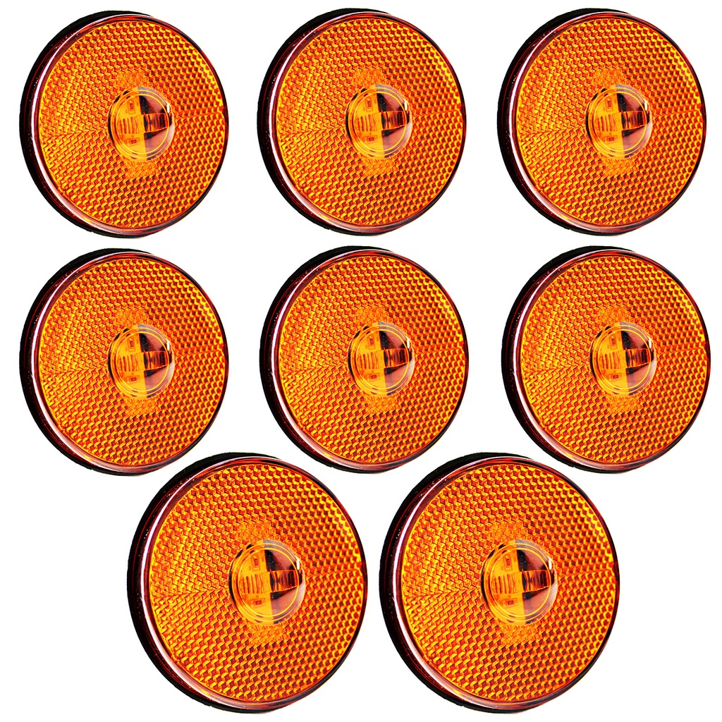 8 Lanterna Lateral Caminhão Carreta Baú Randon LED BIVOLT AM