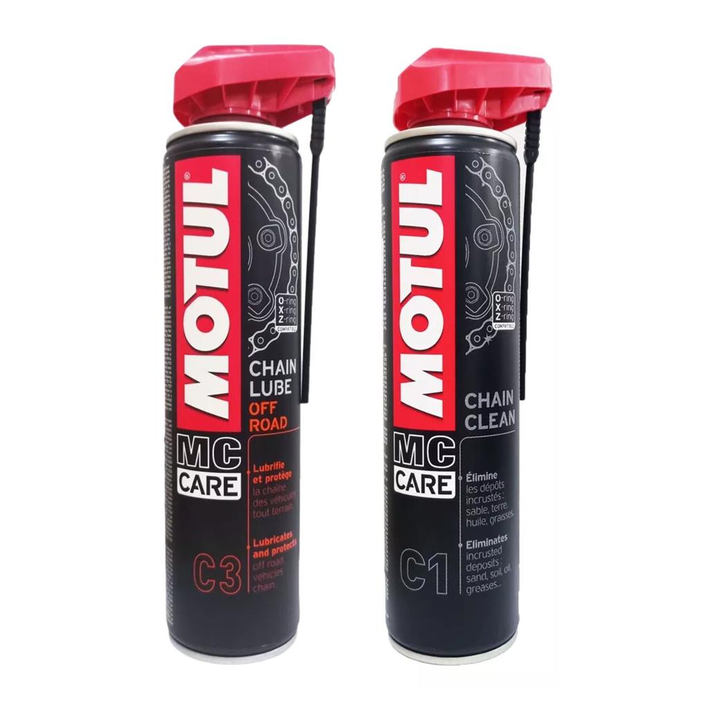 Motul Chain Clean C1 Chain Lube C3 Corrente Moto