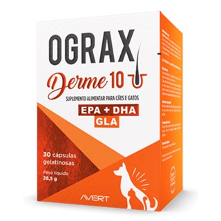 Ograx Derme 10 Suplemento Alimentar para Cães & Gatos C/30 Comprimidos