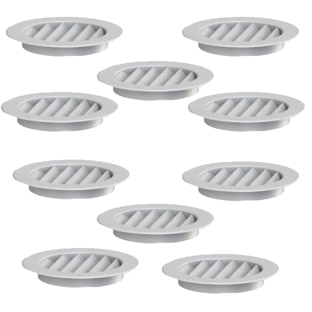 10 Grades Ventilação Redonda 13cm Encaixe Duto 10mm Exaustor