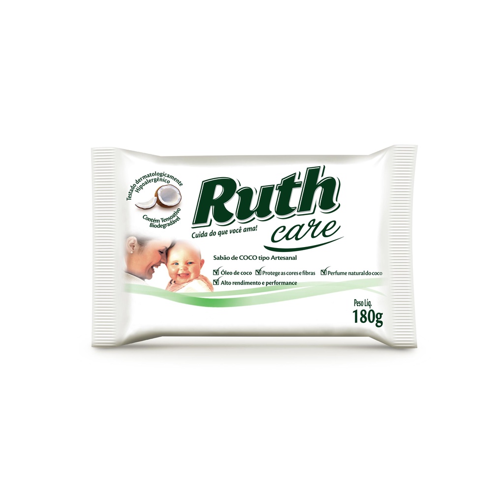 Sabão em Pedra Coco Ruth Care Fl Pack 180G