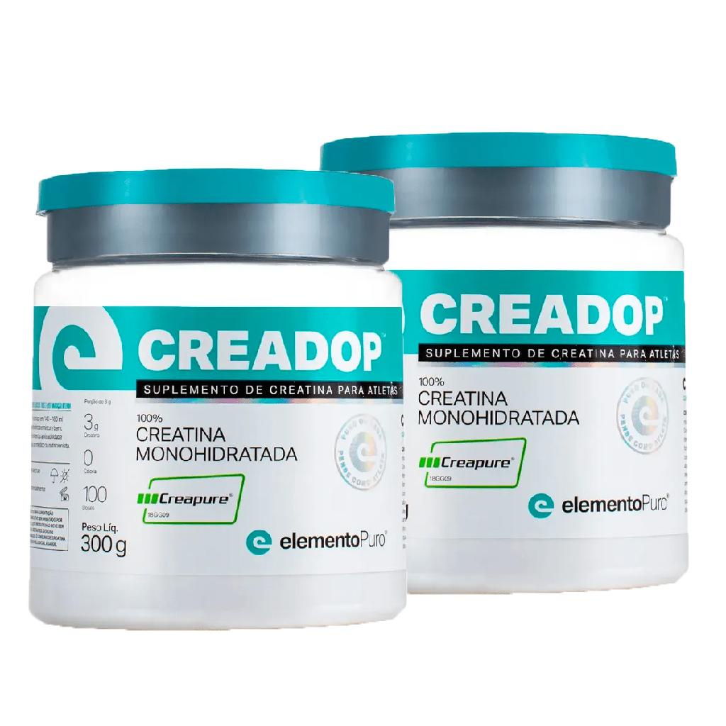 2x Creadop Creatina Monohidratada Creapure 300g Elemento Puro