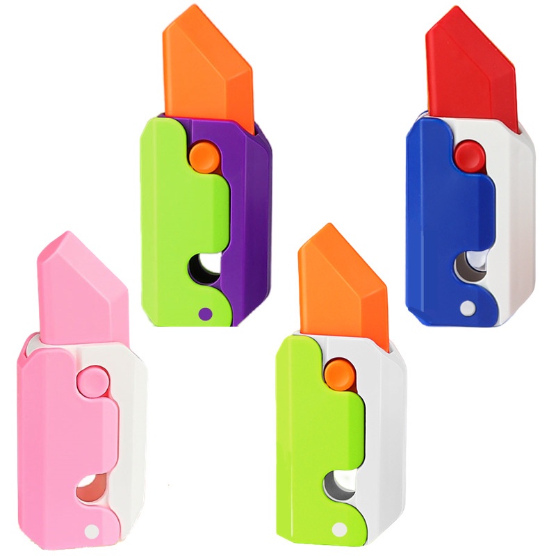 Tiktok Same Style 3D Gravity Cartoon Knife Toy Faca de Cenoura Luminosa