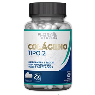 Colágeno Tipo 2 500mg 60 Cápsulas - Flora Viva em Oferta na Shopee