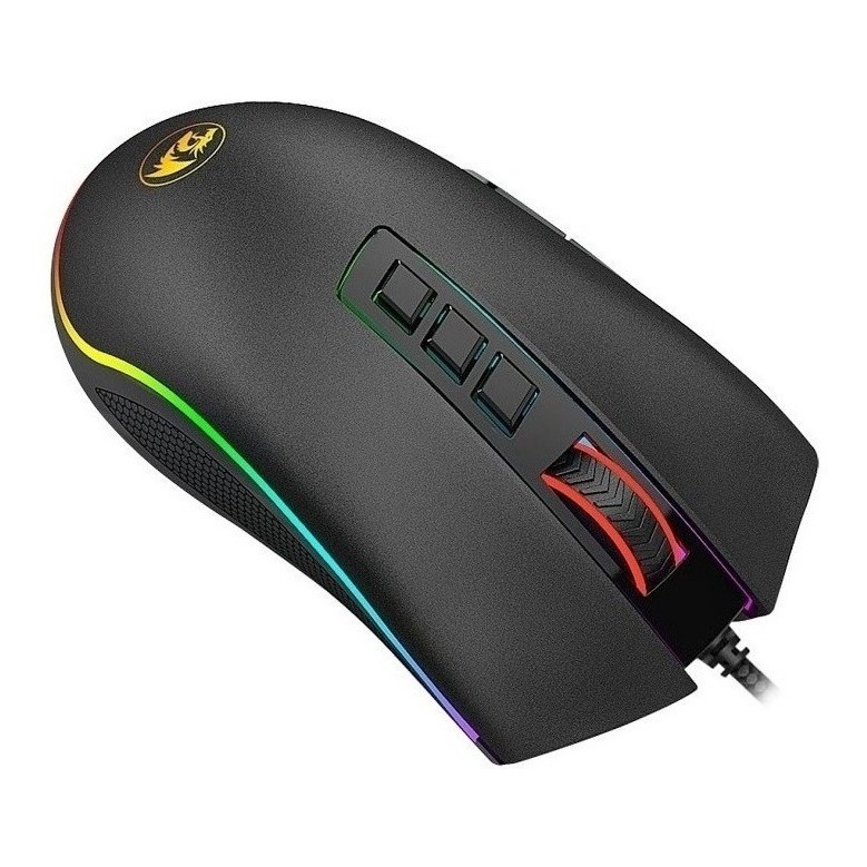 Mouse Usb Gamer Cobra Chroma Preto M711 Rgb Redragon