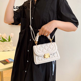 Lovito Bolsa De Ombro Pequena Elegante De Metal Liso Para Mulheres LNA32094 (Off White)