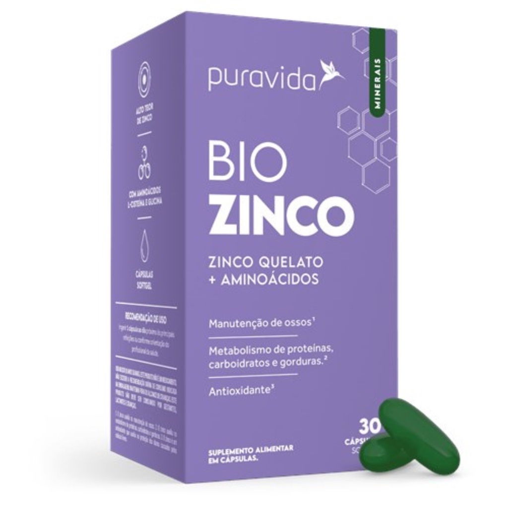 Bio Zinco 30caps Pura Vida