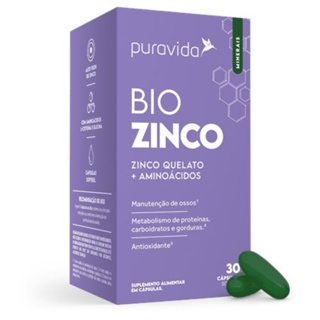 Bio Zinco 30caps Pura Vida em Oferta na Shopee