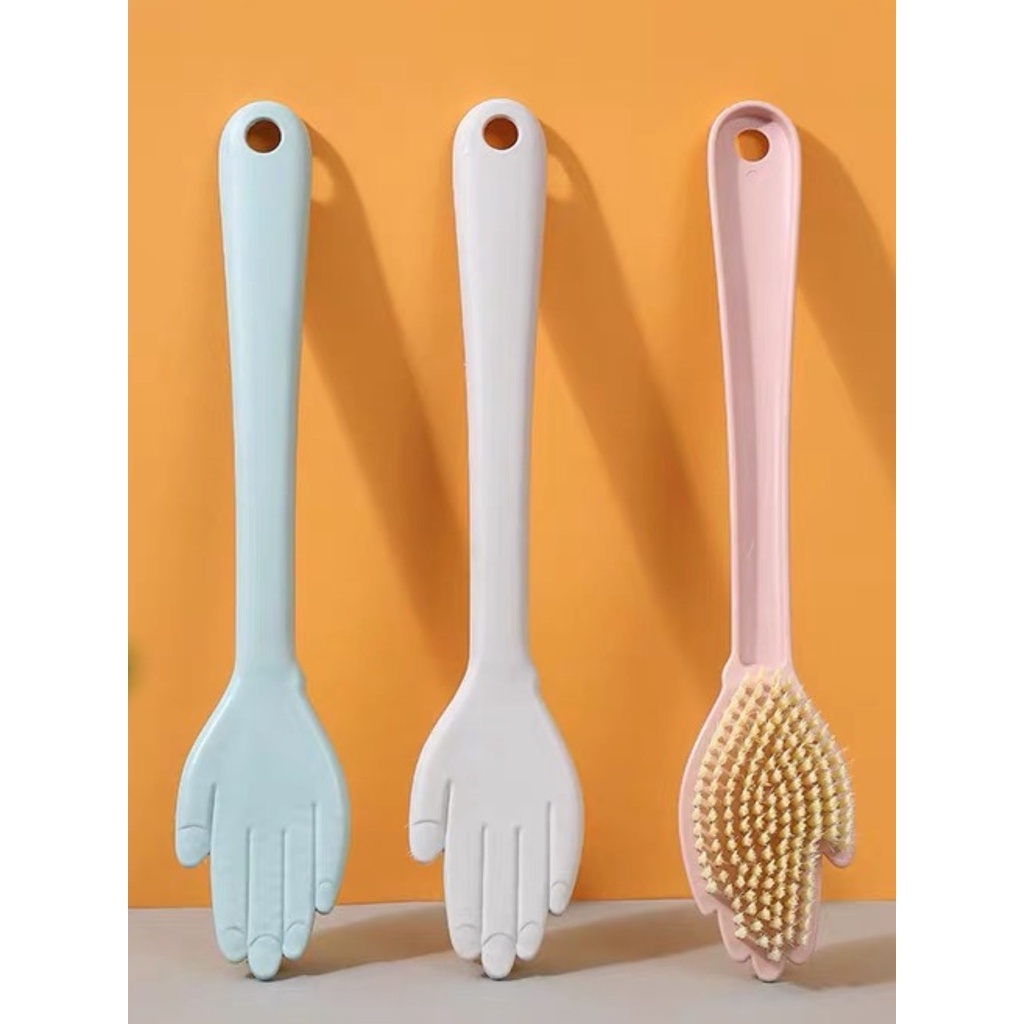 Escova de banho formato palma da mão Cores Aleatórias