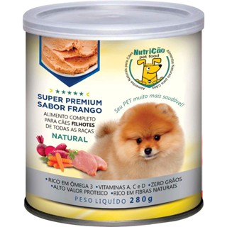 Super Premium Sabor Frango para cães filhotes, Marrom, NutriCão