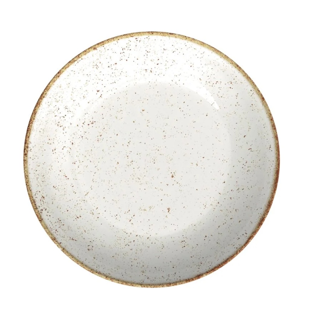Prato Porcelana Fundo Tramontina Rustico Decorado 22cm P/ Sopa Caldo em Oferta na Shopee