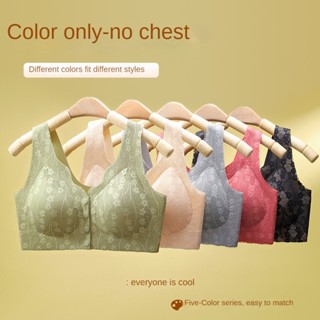 M-4XL Seda De Venda A Quente Meia-Idade E Botão Frontal De Idosos Roupa Íntima Para Mamãe Soutien Sem Anel De Aço Grande Estilo Tanque