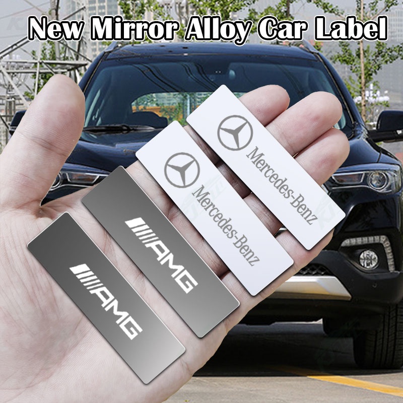 Mercedes Benz Amg Mirror Metal Car Logotipo Do Carro Adesivos Rótulo 3D Crachá Decoração Acessórios De Modificação Para GLE Classe E C GLC A CLA V