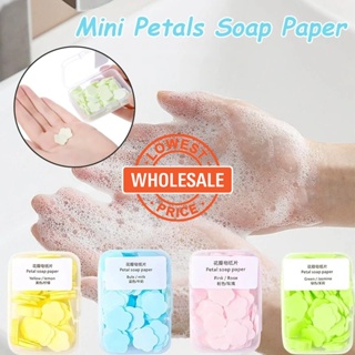 [Sabonete De Viagem Para Acampamento Papel Sabão/Descartável Mini Em Caixa De Pétalas Portátil Fatias De Perfumado em Oferta na Shopee