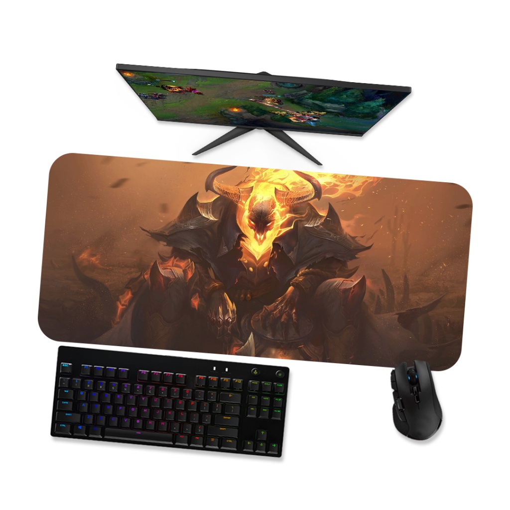 Mouse Pad Gamer Grande  LoL  THRESH GUARDIÃO DAS CORRENTES 1  LoL 90x40 80x40 60x40 70x30 45x40