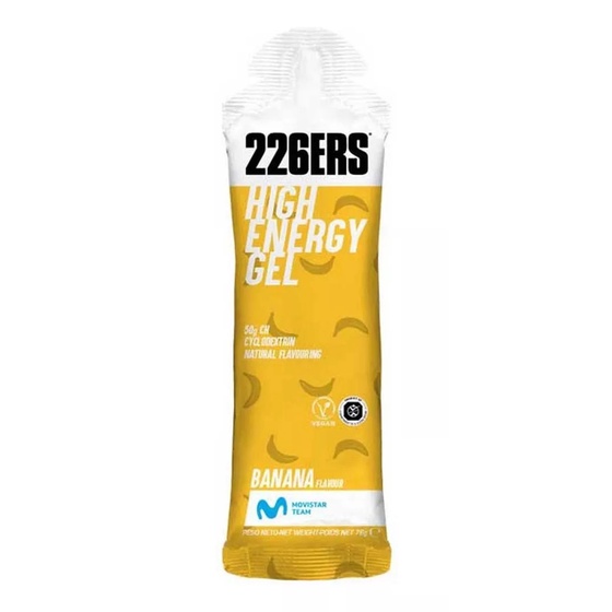 226ERS High Energy Gel Kit 3 Sachês 76g Vegano Sabor Banana