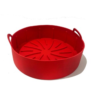 Forma Cesto Assadeira Redonda 19cm Silicone Air Fryer Fritadeira Alça