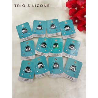 Trio de Brincos de Silicone Antialérgico